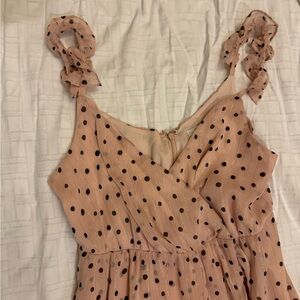 Madewell Pink Polka Dot Dress